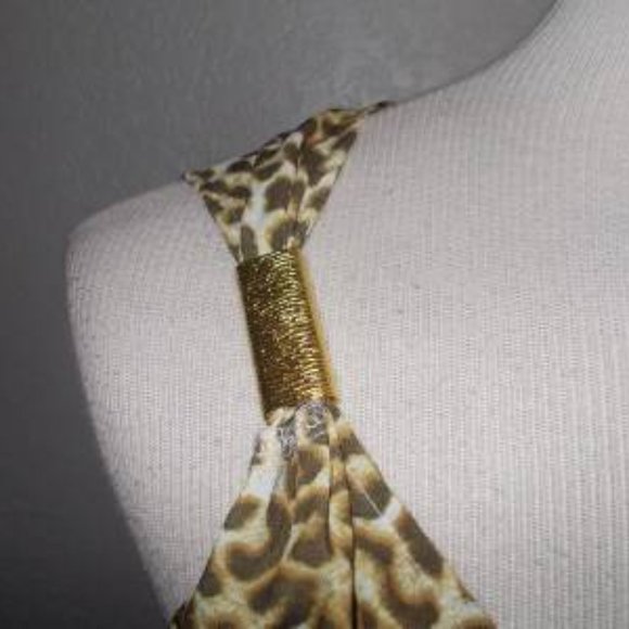 KARDASHIAN KOLLECTION MS SIZES BROWN LEOPARD PRINT SLEEVELESS DRESS - Picture 10 of 10